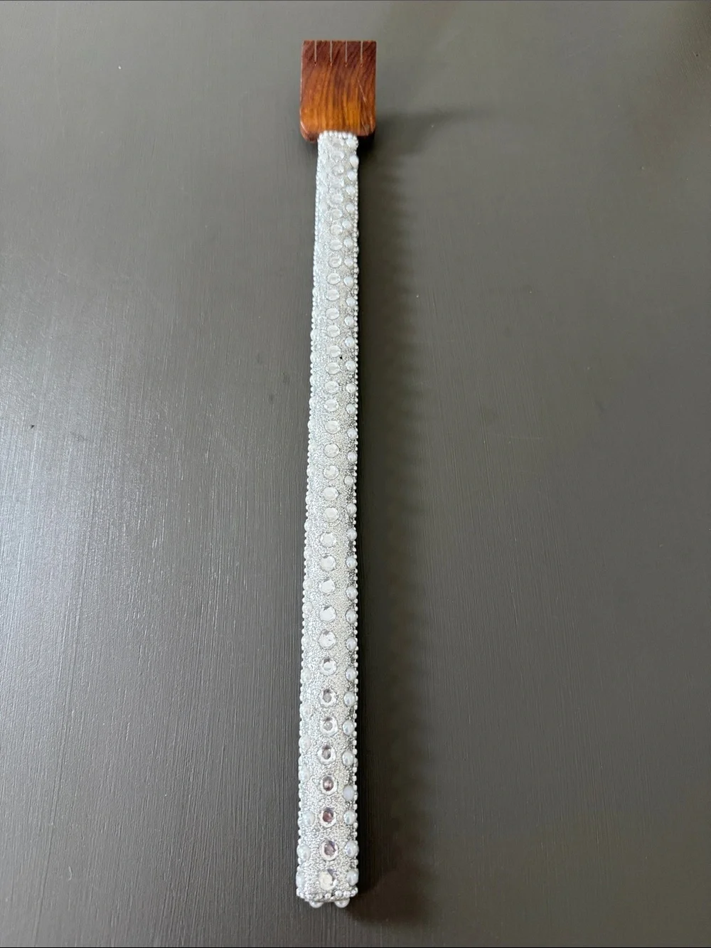 Pier 1 Silver and White Crystal Beaded Backscratcher